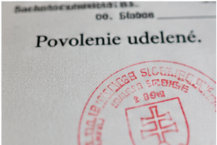 Ilustračný výrez udeleného povolenia