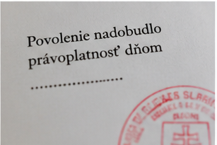Ilustračný výrez právoplatného povolenia