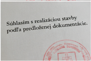 Ilustračný výrez súhlasu s realizáciou