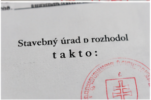Ilustračný výrez rozhodnutia stavebného úradu